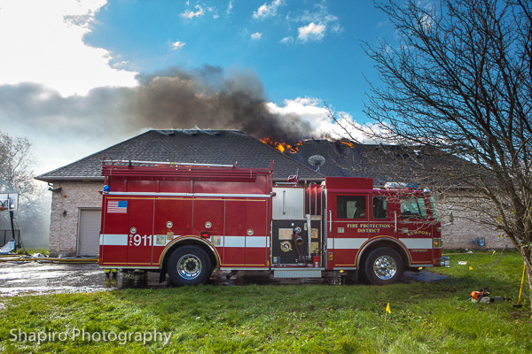 4 alarm house fire in Wadsworth Illinois 10-24-13 Newport Township FPD Larry Shapiro photography